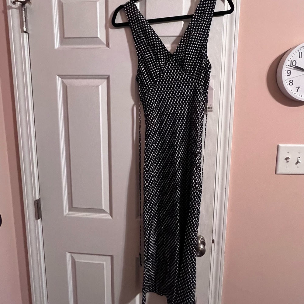 Realisation Par Black and White Polka Dot Midi Dress